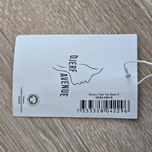 Djerf Avenue Breezy Tube Top Black Small 100% Cotton | MSRP $75 | New With Tags - Picture 13 of 16